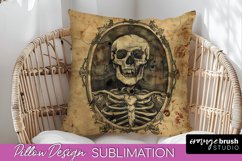 Vintage Halloween Pillow Sublimation, Spooky Pillow Cover Product Image 1