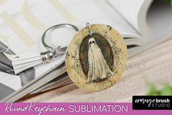 Vintage Halloween Keychain Sublimation, Spooky Keychain PNG Product Image 1
