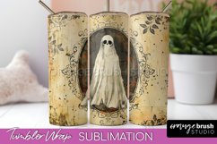 Vintage Halloween Tumbler Wrap, Spooky Halloween Sublimation Product Image 1