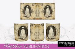 Vintage Halloween Mug Wrap - Spooky Mug Sublimation Product Image 1