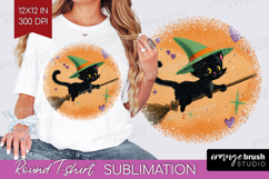 Retro Halloween Round Tshirt Background - Vintage PNG Product Image 1