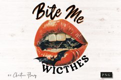 Vintage Bite Me Witches PNG | Halloween PNG Product Image 4