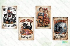 Vintage Halloween Card PNG Product Image 1