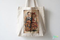 Vintage Halloween Card PNG Product Image 4