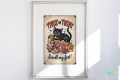 Vintage Halloween Card PNG Product Image 5