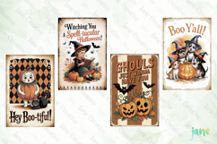 Vintage Halloween Card PNG Product Image 1