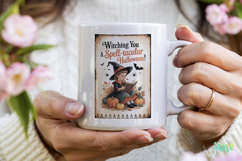 Vintage Halloween Card PNG Product Image 3