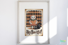 Vintage Halloween Card PNG Product Image 5