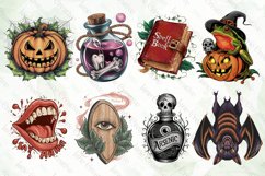 Vintage Halloween Sublimation Clipart Product Image 2