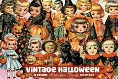 Vintage Halloween Clipart Sublimation, Vintage Halloween Collection, Watercolor Vintage Halloween Sublimation, Vintage Halloween PNG Sublimation, Watercolor Victorian Halloween Clipart, Retro Halloween Clipart, Halloween Trick or Treat Sublimation, 
