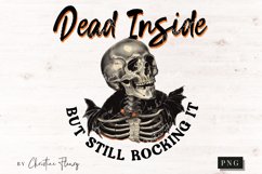 Vintage Dead Inside PNG | Halloween PNG Product Image 4