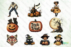 Vintage Halloween DieCuts Clipart Bundle Product Image 7