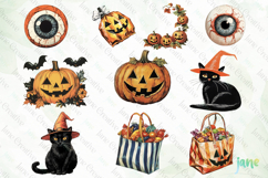 Vintage Halloween DieCuts Clipart Bundle Product Image 11