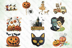 Vintage Halloween DieCuts Clipart Bundle Product Image 10
