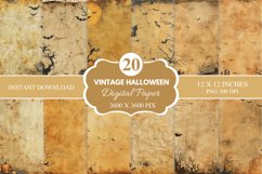 Vintage Halloween Digital Paper Bundle Product Image 1