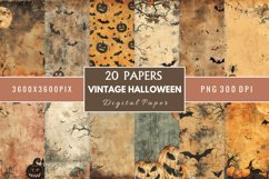 Vintage Halloween Digital Paper Bundle Product Image 1