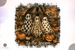 Vintage Halloween Ghosts Trio PNG, Tis The Season Retro Product Image 1