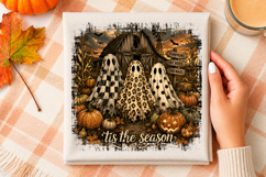 Vintage Halloween Ghosts Trio PNG, Tis The Season Retro Product Image 3