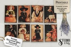 Vintage Halloween Girls Postcards Product Image 2