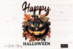 Vintage Happy Halloween PNG Product Image 4