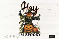 Vintage Hay I'm Spooky PNG | Halloween PNG Product Image 4