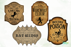 Vintage Halloween Labels Sublimation Product Image 1
