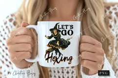 Vintage Let's Go Hexing PNG | Halloween PNG Product Image 2