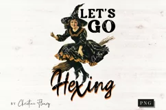 Vintage Let's Go Hexing PNG | Halloween PNG Product Image 4