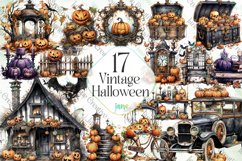 Vintage Halloween Sublimation Clipart Product Image 1