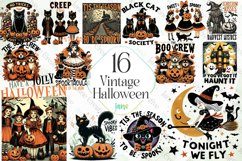 Vintage Halloween Sublimation Clipart Product Image 1
