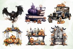 Vintage Halloween Sublimation Clipart Product Image 4