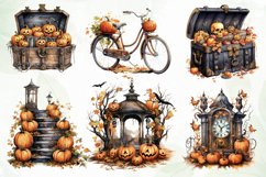 Vintage Halloween Sublimation Clipart Product Image 3