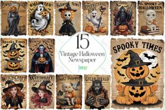 Vintage Halloween Newspaper Bundle Product Image 1