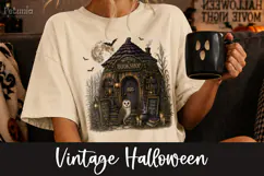 Trendy vintage Halloween png designs being used as trendy spooky season shirt prints