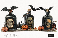 Vintage Halloween Poison Bottle | Halloween PNG Product Image 1