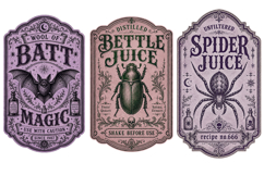 Vintage Halloween Poison Bottle Labels PNG, Product Image 2
