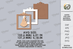 Vintage Halloween Portraits Bundle Lasercut. Wall decor SVG Product Image 2