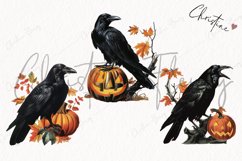 Vintage Halloween Ravens Clipart | Halloween PNG Product Image 3