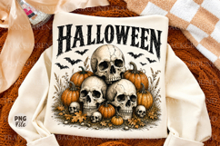 Vintage Halloween Skulls PNG,Spooky Season Png Product Image 1