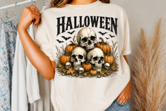 Vintage Halloween Skulls PNG,Spooky Season Png Product Image 2