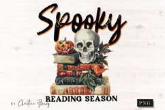 Vintage Spooky Reading Season PNG | Halloween PNG Product Image 4