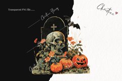 Vintage Halloween Tombstone | Halloween PNG Product Image 2