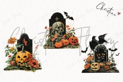 Vintage Halloween Tombstone | Halloween PNG Product Image 3