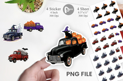 Vintage Halloween Truck Sticker Product Image 1