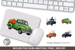 Mouse Pad Vintage Halloween Truck Product Image 1