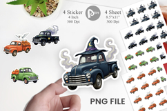 Vintage Halloween Truck Sticker Product Image 1