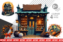 Vintage Halloween Clipart Product Image 1