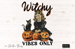 Vintage Witchy Vibes Only PNG | Halloween PNG Product Image 4