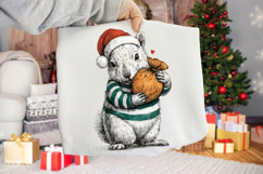 Vintage Hand-Drawn Xmas Animals Clipart Product Image 2
