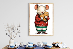 Vintage Hand-Drawn Xmas Animals Clipart Product Image 3